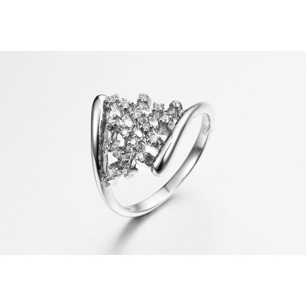 Zirconia колец 2.7g CZ группы стерлинговые серебряные диапазоны Stackable кубического Stackable