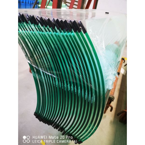 Curved Shower Tempered Glass Door Frameless 12mm For Decoration