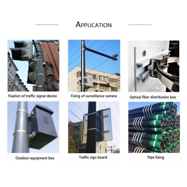 201 304 Cinturón de banda de acero inoxidable para poste de telecomunicaciones al aire libre 300M por rollo