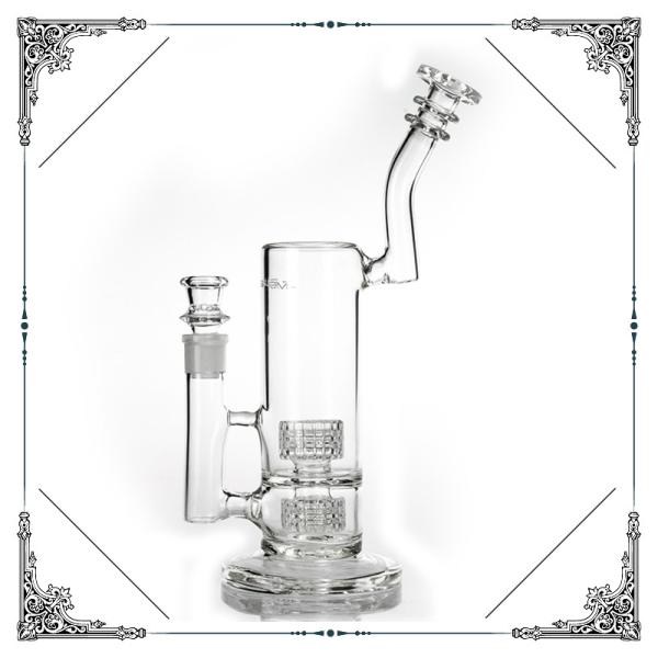 Double Matrix Perc Smoking Water Pipes Hookah Hand Blown With Glass Bowl