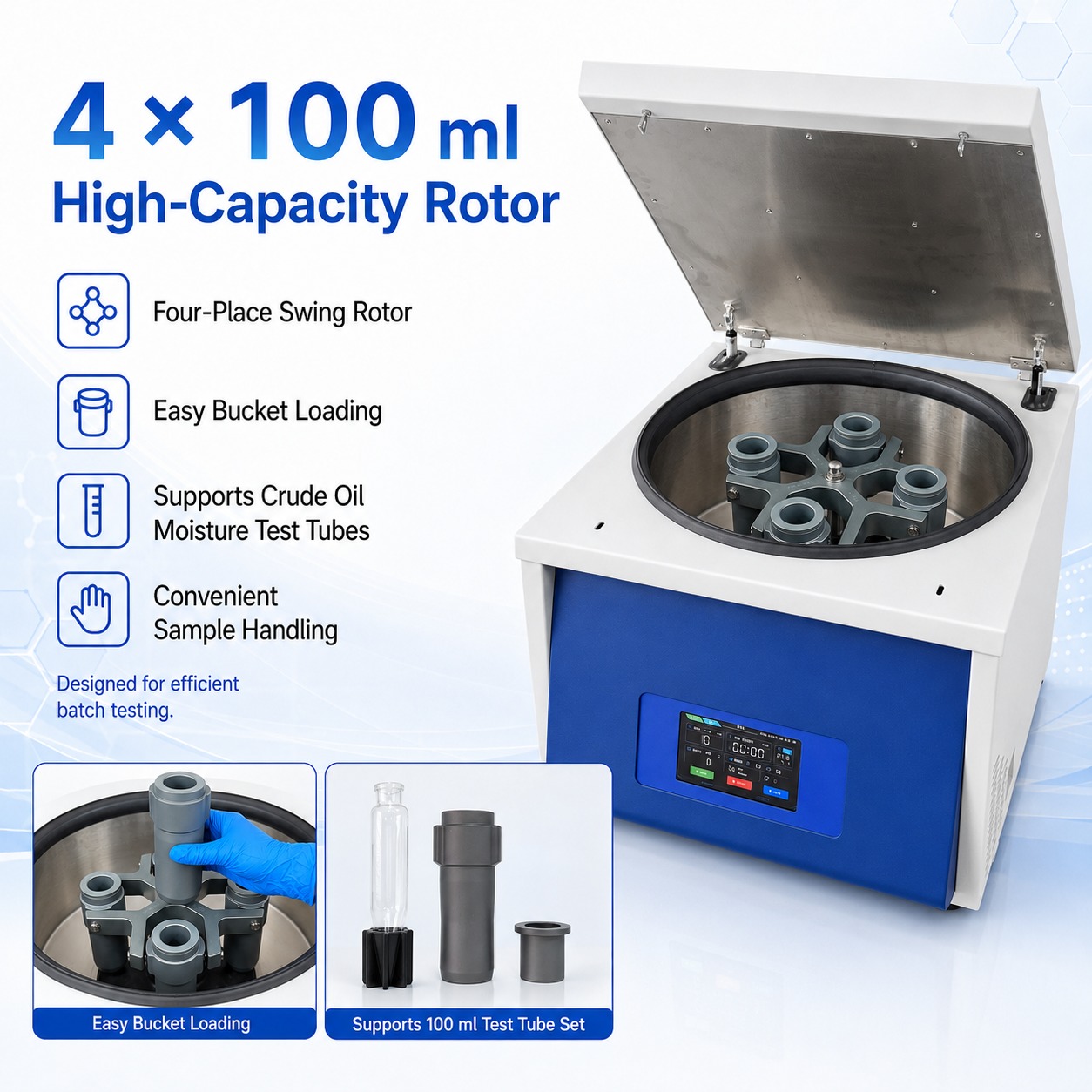 Cenlee 4000rpm Crude Oil Water Content Centrifuge with Heated Rotor Chamber 4x100ml for Petroleum Testing