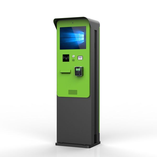 Outdoor Cash Payment With Banknotes & Coin QR Scanner Receipt Printer Touch Screen
