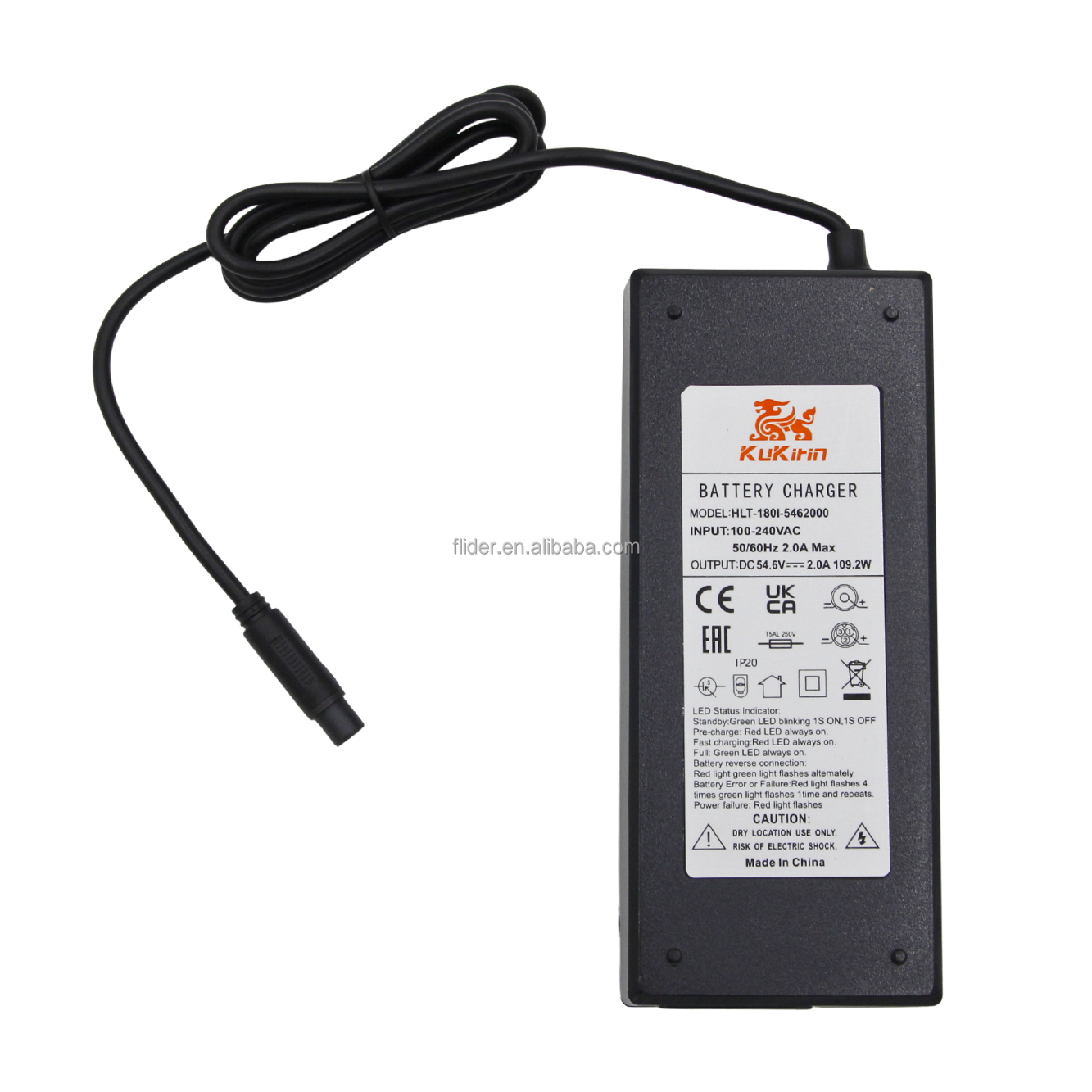Original 54.6V 2A 750W Battery Charger with LED Indicator for Kukirin G2 Pro G2 Max G2 Master Electric Scooter