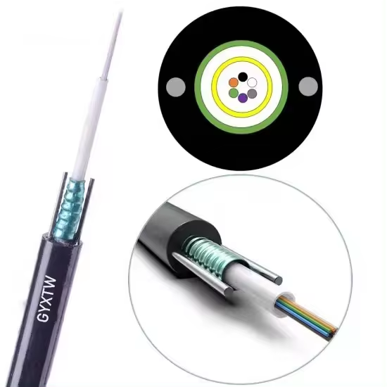 Одномодный G652D G657A 4 6 8 12 ядро GYXTW Внешний бронированный волоконно-оптический кабель