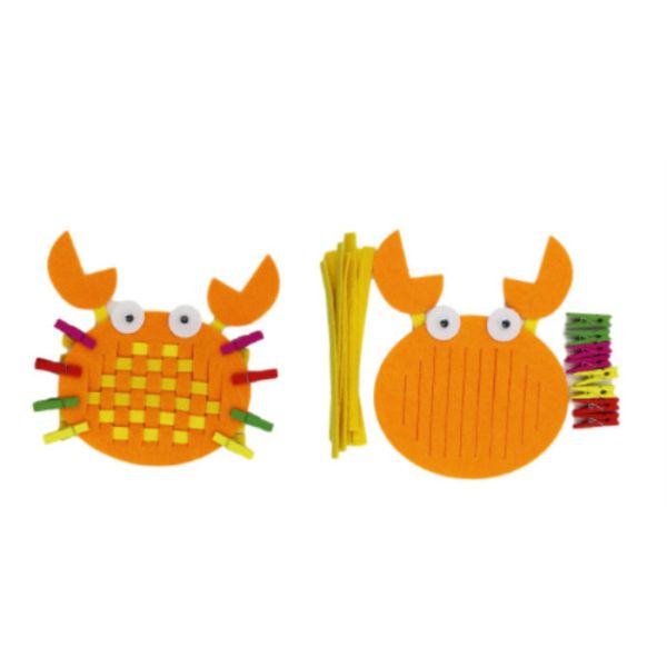 kids children felt non-woven knitted work creative diy crafts kits kids hand craft knitting weaving DIY felt material