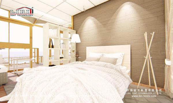 Fogo luxuoso das barracas de Glamping do sistema da parede de vidro - retardador DIN4102 B1/M2
