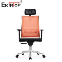 Silla de oficina de malla naranja con altura ajustable del reposacabezas para el trabajo
