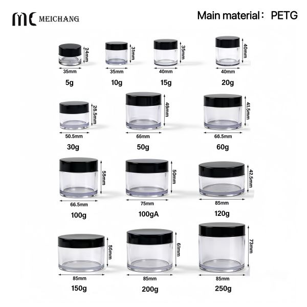 High Transparency Food-Grade Shatter-Resistant PETG Cream Jar for Cosmetic Packaging