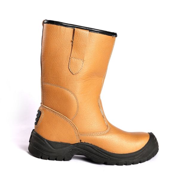 Shengjie Shock Proof Yellow Leather High Top Safety Boots Steel Toe Protection PU Steel Sole Safety Shoes (Шэньцзиэ), защищенная от ударов желтой кожи высокой верхней защитной обувью из стали