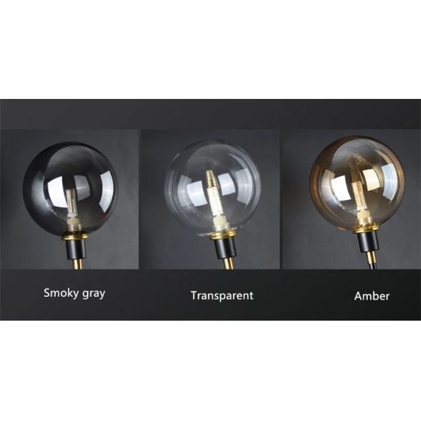 Home Bedside Wall Light Fixtures Black Iron Glass Ball Wall Lamps(WH-VR-152)
