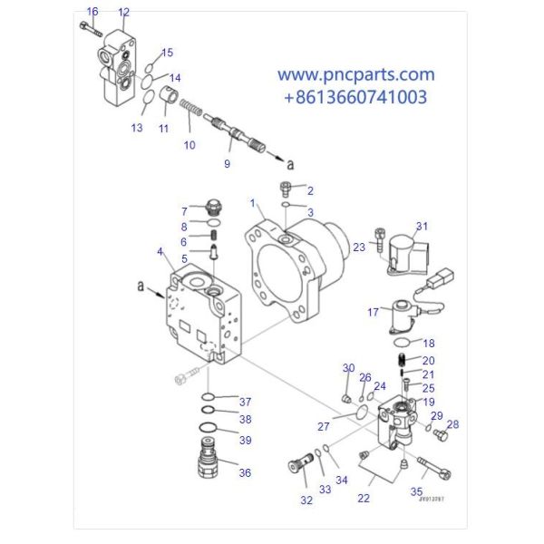 Вентиляторный двигатель KOMATSU неподдельный новый 708-7S-00352 D65 охлаждая для Dozer D65EX-15 Мотор охлаждающего вентилятора KOMATSU 708-7S-00352 D65 для Dozer D65EX-15