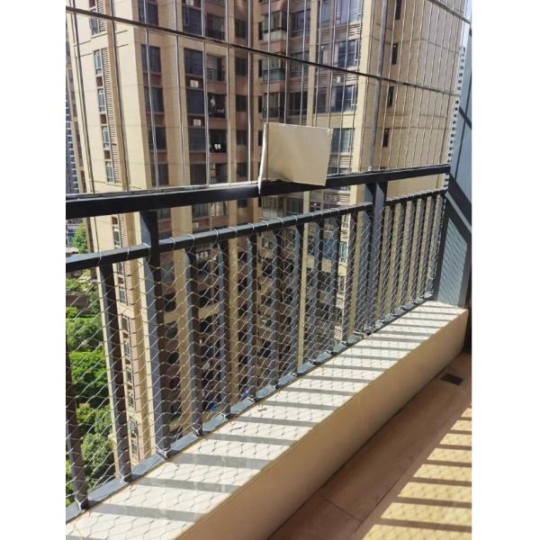 Anti Acid Anti Alkali Balustrade Cable Mesh 4.0mm 80*80 Hole Anti Corrosion