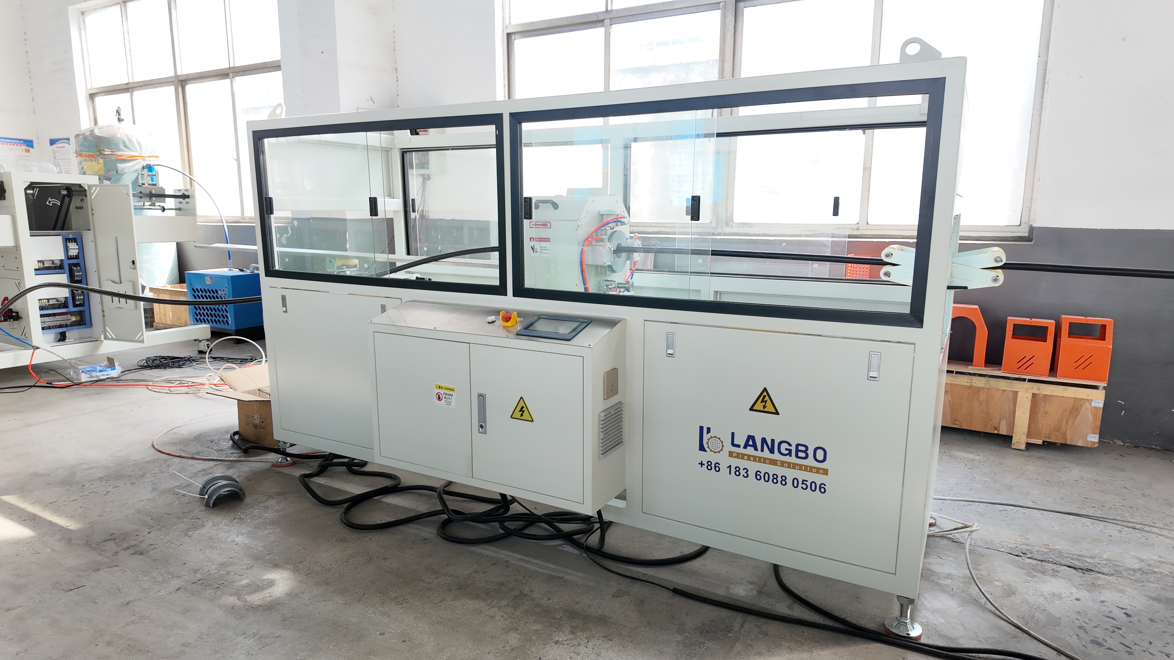 PE Pipe Extrusion Line with 16-110mm Diameter with gravimetric dosing unit