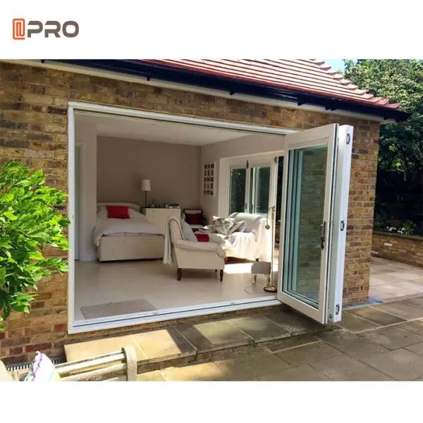 APRO Commercial Alumínio Porta Deslizante De Vidro Dobrável Bi - Porta De Garagem Dobrável