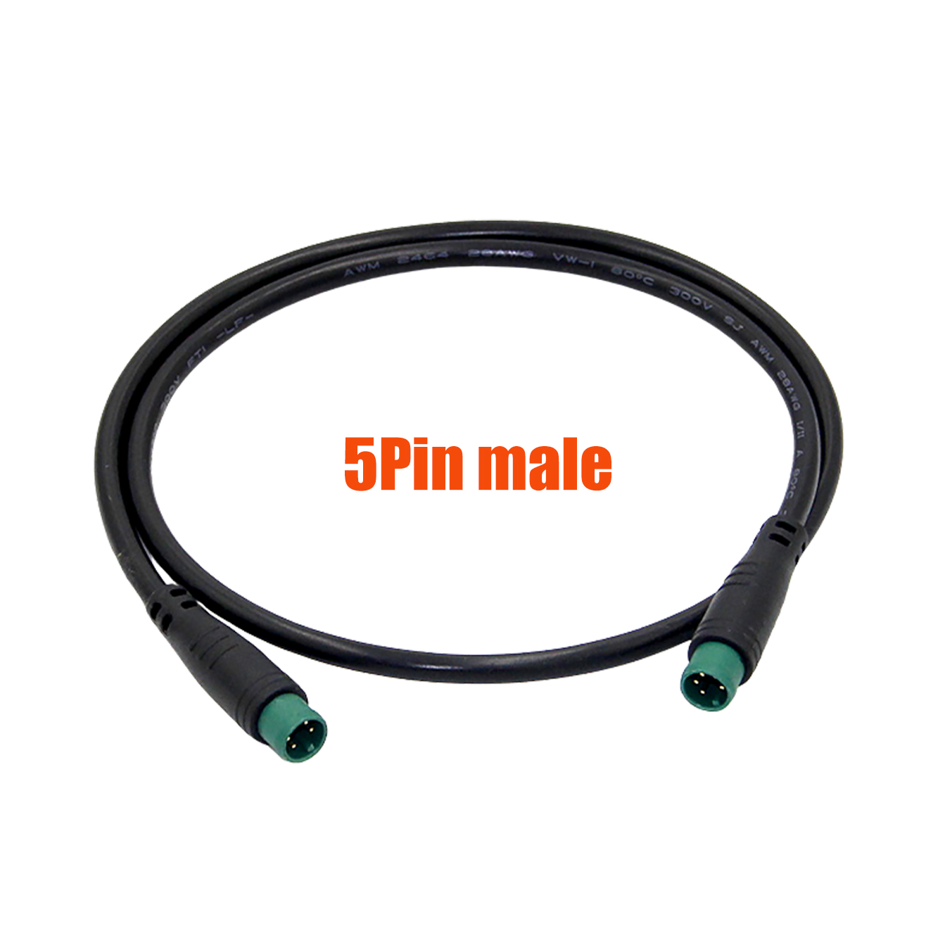 M8 5Pin 60cm Extension Cable Circular Connector with Flame Retardant PVC and 15 A Rated Current for E-BIKE Parts
