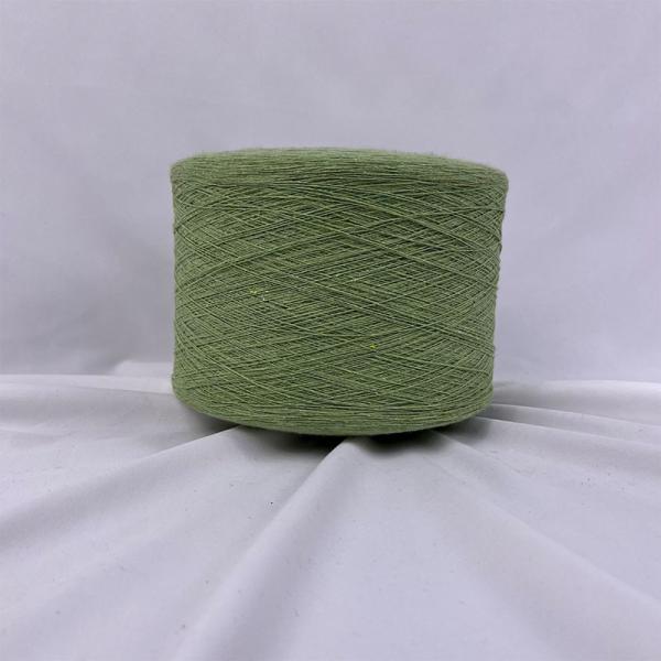 NE 24s/26s Green Cotton Polyester Blended Yarn Recycled Cotton Yarn For Circular Knitting
