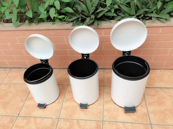 Bin 30l 40l Stainless Steel Trash Can for Kitchen Steel  Trash Can Foot Operated Pedal Trash Bin
