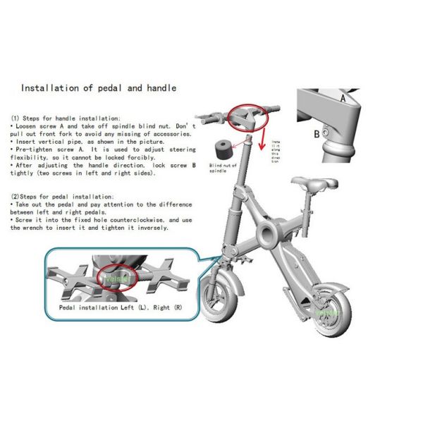 Light Weight Foldable Electric Bicycle with Seat , Electric Bike Kit Lithium Battery