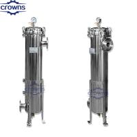 SS 304 316L 1 micron Filtro de água de saco único Tipo de filtro inoxidável Casamento com flange superior, inferior e exterior DN50