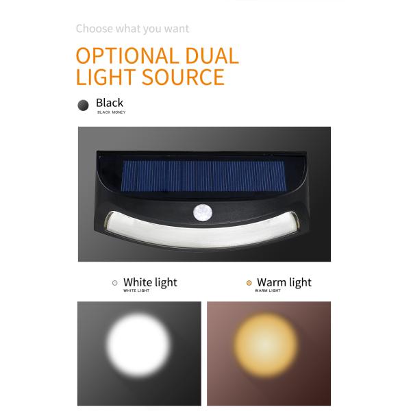50000 Hours Working Time Solar Powered Outdoor Wall Lighting For Garden Garage Balcony