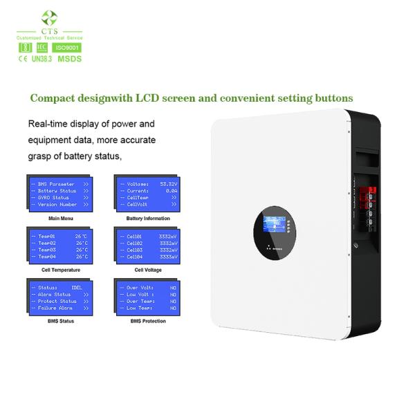 Customized 48V 100Ah 200Ah Energy Storage Battery Rechargeable Power Wall Lithium Ion Battery 5kWh 10kWh for Home Power Backup