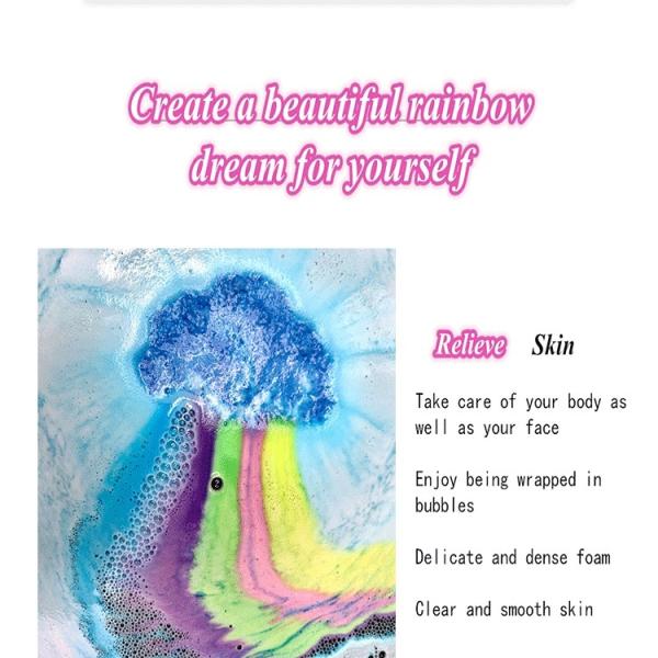Essential Oil Bath Salts , Organic Rainbow Bath Bomb For Kids