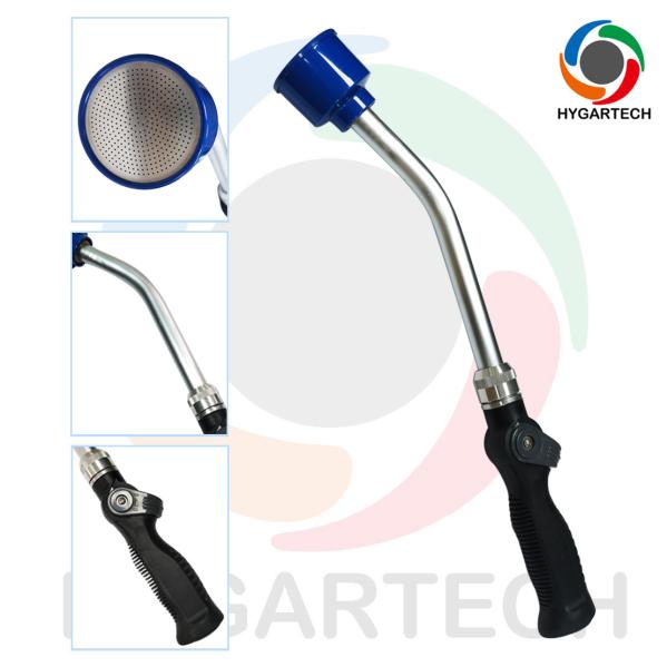 Thumb Control Metal Watering Wand Heavy Duty Sprayer W/ 2 Quot Face Aluminum Soft-rain Sprayrhead Amp 20 CM Aluminum Extension Tube