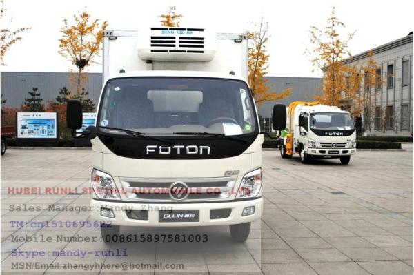 1.1 tonnes Foton Truck réfrigéré boîte Thermo King Truck réfrigérateur 6 pneus