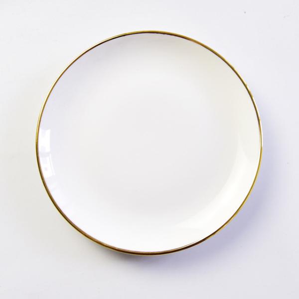 Custom Luxury Royal Bone China Dinner Set Gold Rim For Hotel Restaurant