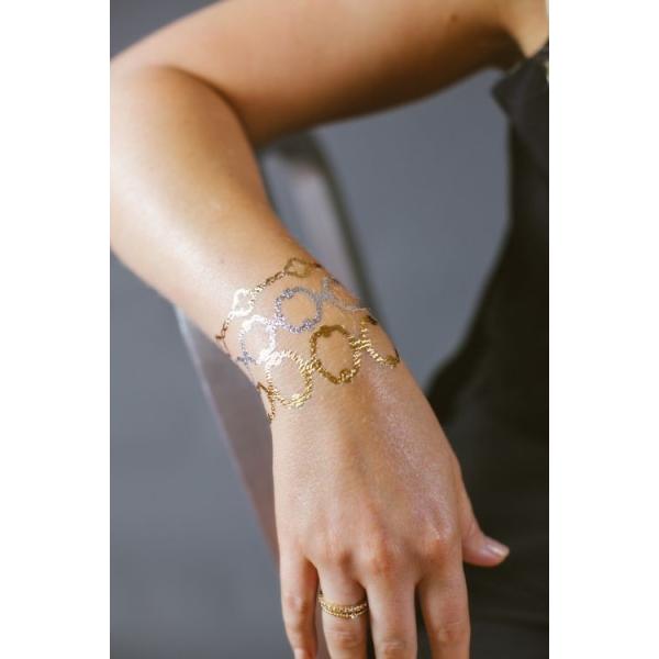 Armbands tattoo, wristbands metallic foil tattoo