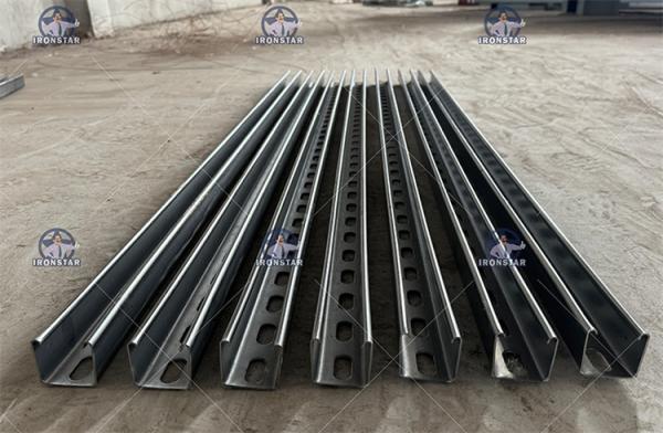 2024 New 41*21 / 41*41 / 41*82mm 3 sizes in 1 Solor bracket roll forming machine in Saudi Arabia