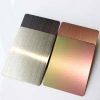 SUS 304 pvd cores de revestimento Decorativo SS Folha para maçanetas de porta acabamento de aço inoxidável escovado
