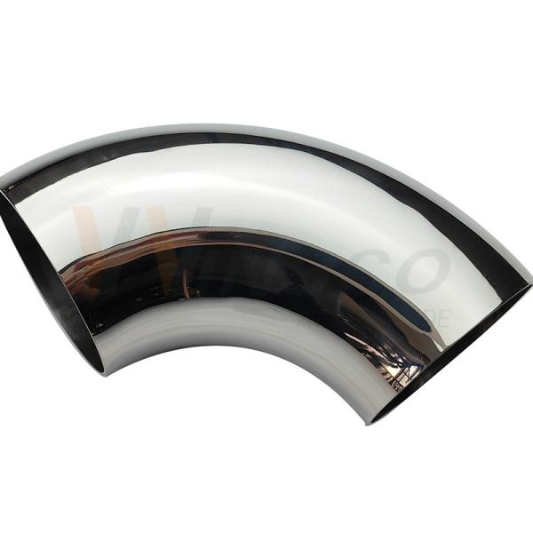AISI 201 304 316 Mirror Satin 76.2mm 3 Inch OD Stainless Steel Handrail Elbow 1.2mm-2.0mm Thick