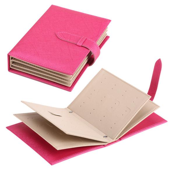 Earrings Holder Book Fancy Jewelry Box Foldable For Earrings Storage