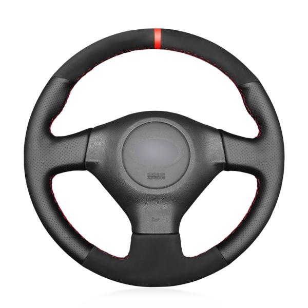 MEWANT Auto Accessories Car Interior For Subaru Impreza WRX STI 2004 Leather Suede Steering Wheel Cover Red Strip Wholesale