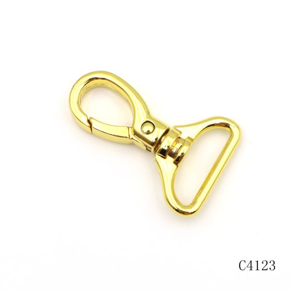 Bright Gold Durable Bag Accessory Hooks Swivel Metal Hook Snap Hook For Bag