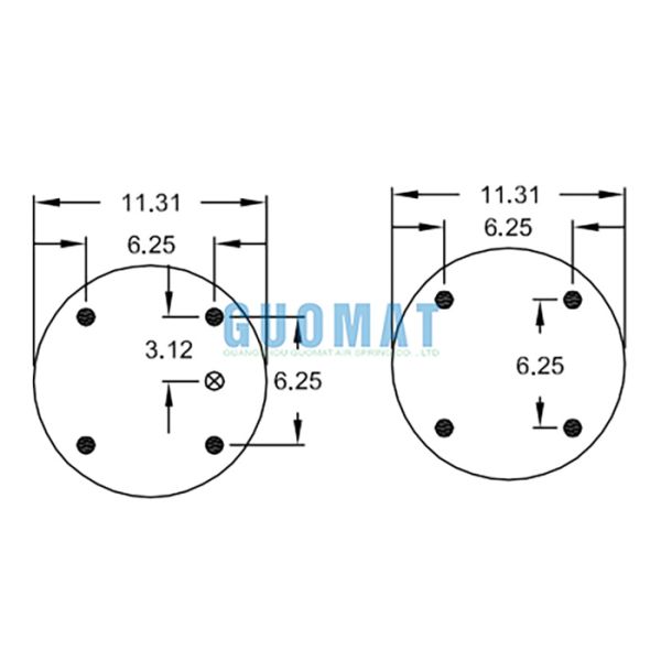 W01-358-7088 Firestone Suspension Air Bags FS 530-14 517 Contitech OEM Replacement Supplier