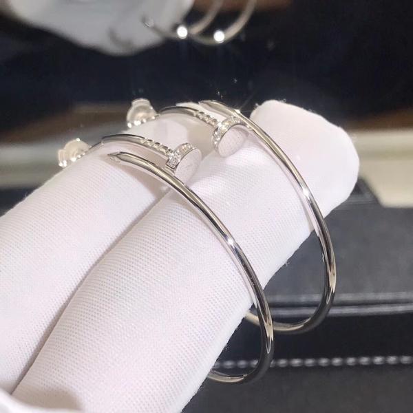 18k Gold Car Tier Juste Un Clou Earrings Full Set Gift Box With Certificate Vs Natural Diamonds