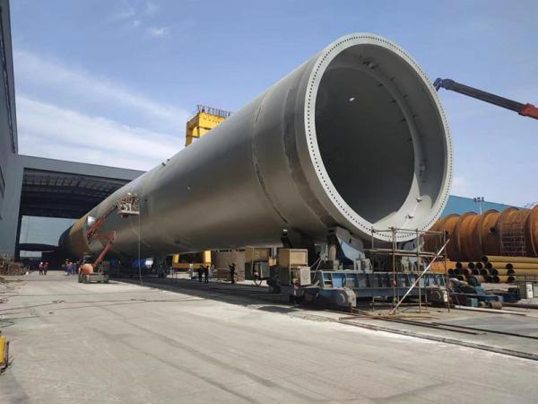 Cama de rolos de aço motorizada de viagem de 800T de soldagem para torre de vento offshore Dia até 12m