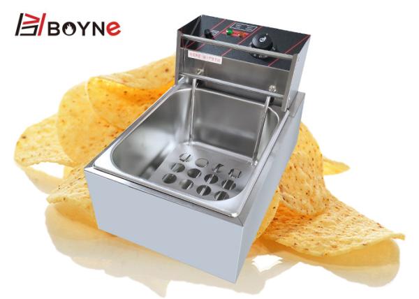 8L Oil Tank Stainless Steel Fryer For Fried Snack Fried Chicken Equipment