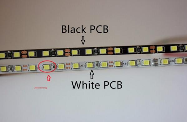IP20 Narrow side 5mm LED Strip Light 2835 SMD flexible diode tape lamp White/black PCB 120leds/m DC12V tiras led ribbon