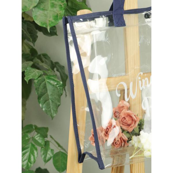 Сумка Тоте ПВК поливинилового хлорида, Тоте покупок ПВК с голубыми ручками хлопка