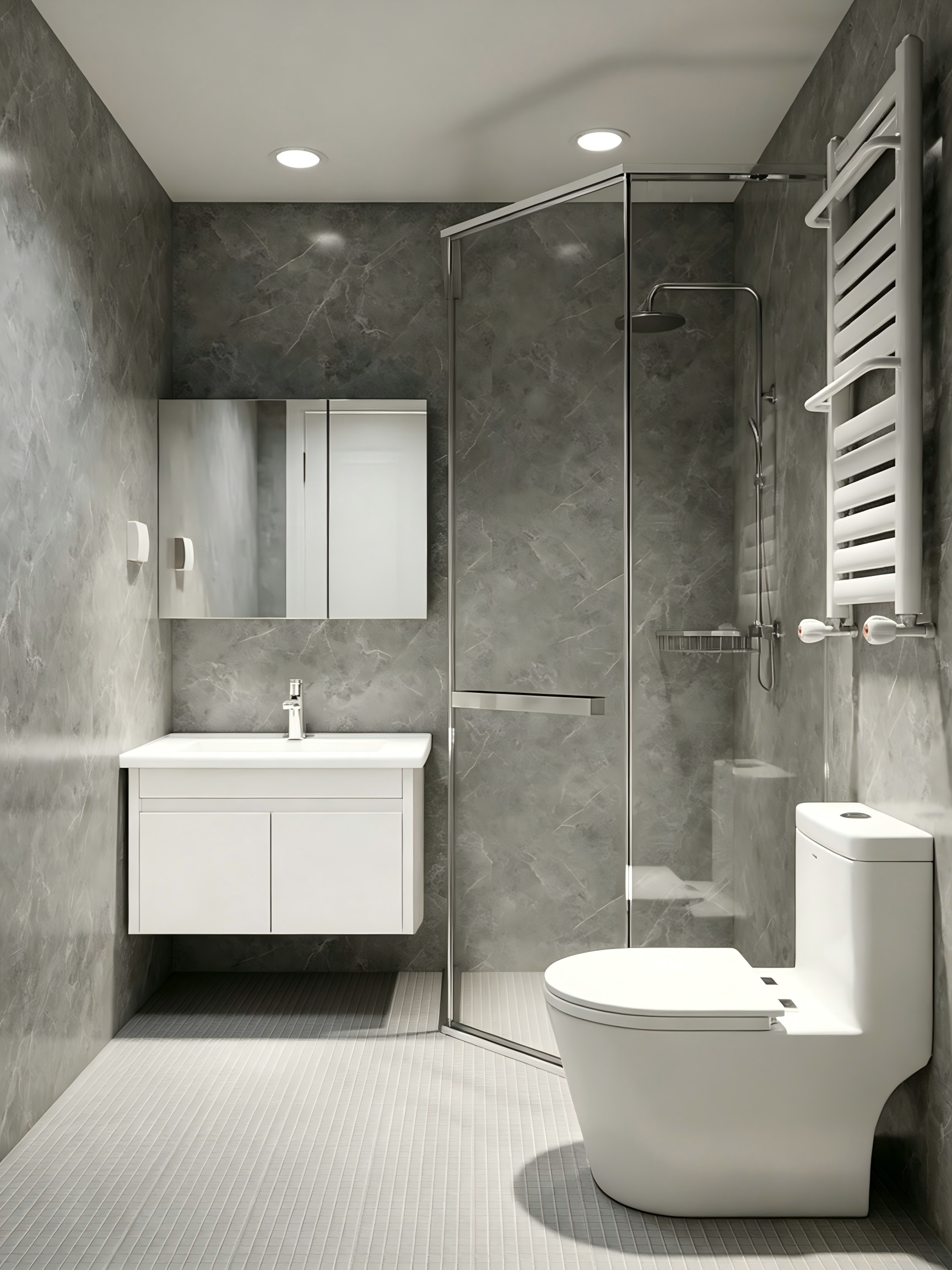 SMC Aluminum Honeycomb Tile-Style Modular Bathrooms: Attractive, Durable, and Practical