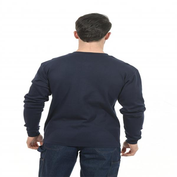 La marine a tricoté la longue douille franc travaillent des chemises que l'arc de coton a évalué CAT2