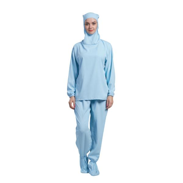 Cleanroom ESD Underwear Hooded 10e6-10e9 Ohm Polyester Pongee