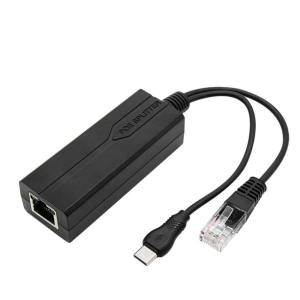 12V ギガビット PoE スプリッター アダプタ IPカメラ IEEE 802.3af/at