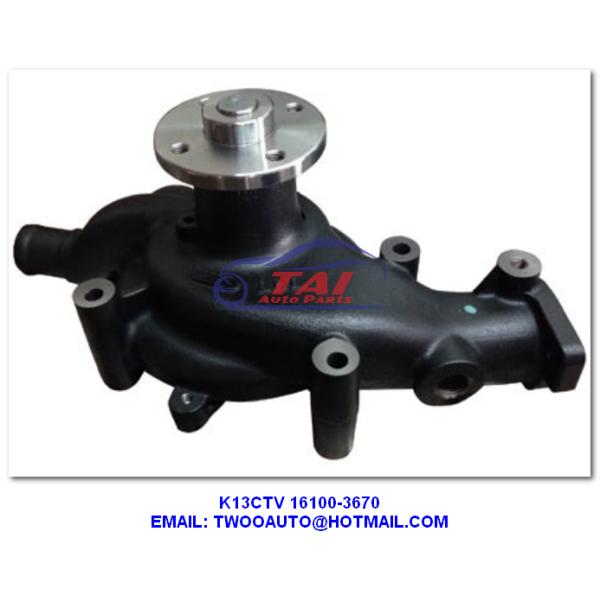 K13ctv Hydraulic Power Steering Pump , K13c Engine Water Pump For Hino Oem 16100-3670