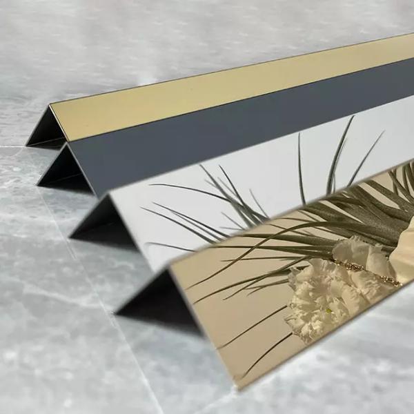 10FT l формируют отделку края плитки волосяного покрова зеркала золота кафельного золота отделки серебряную черную розовую