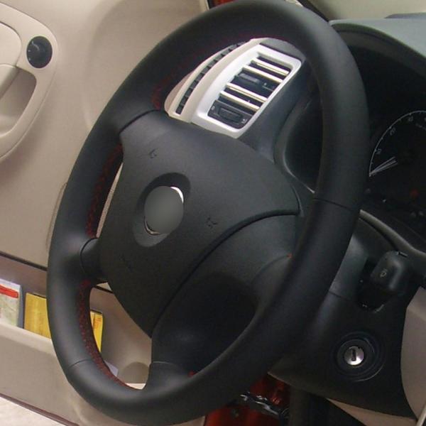 Stylish 3-Spoke Wheel Leather Steering Wheel Cover for Skoda Octavia Fabia 2005-2010