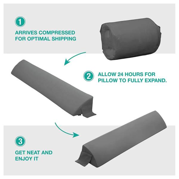 Memory Foam Neck Support Triangular Pillow for Henan Memory Tussen Foam Bed Headboard